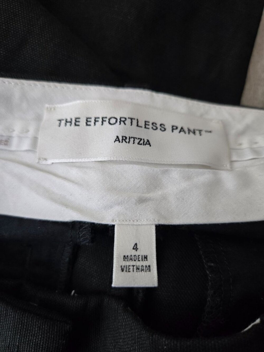 Aritzia Straight Pants 4 Black Pleated Linen Minimalist Heritage Preppy Trousers - Picture 9 of 11